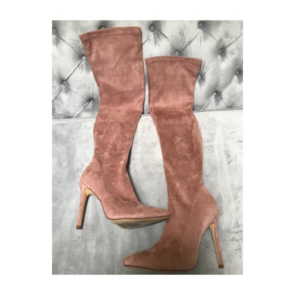 Dusty Rose Thigh High Boots
